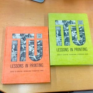 Vintage 1970 & 1972 ITU Lessons In Printing books
